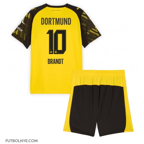 Camiseta Borussia Dortmund Julian Brandt #10 Primera Equipación para niños 2025-26 manga corta (+ pantalones cortos)